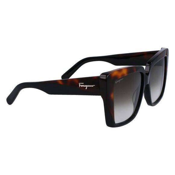 Salvatore Ferragamo Accessories - Ferragamo Black Acetate Women's Sunglasses